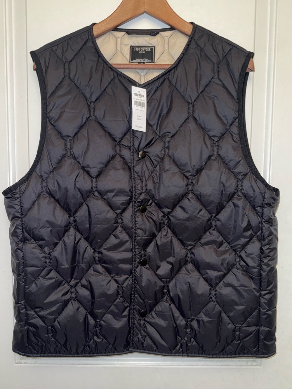 Todd Snyder NWT Gilet Quilted Vest in “Black Knight”
